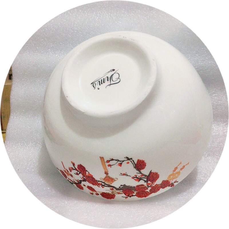 Combo 2 tô sứ hoa đào 18cm