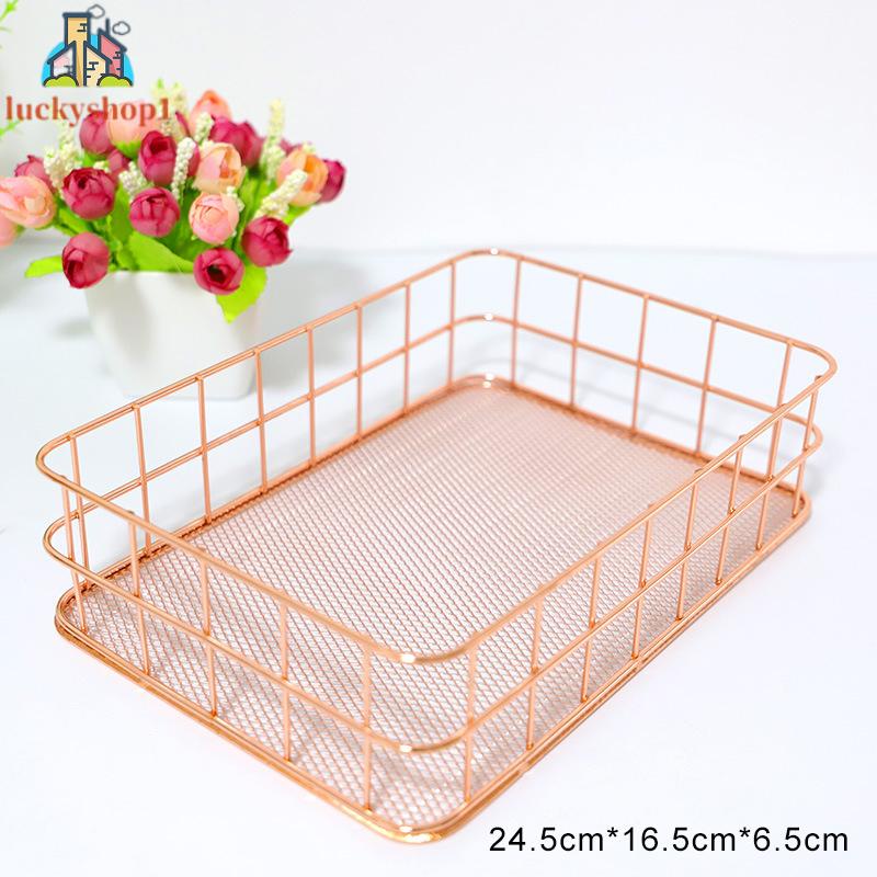Rổ Lưới Sắt Đựng Bút Để Bàn Phong Cách Bắc Âu