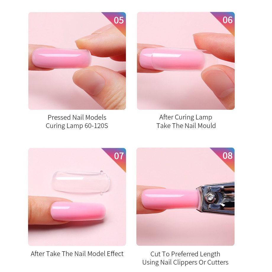 Bộ 3 Dụng Cụ Nối Dài Móng Tay 15ml Thời Trang Kèm Khuôn Tiện Lợi