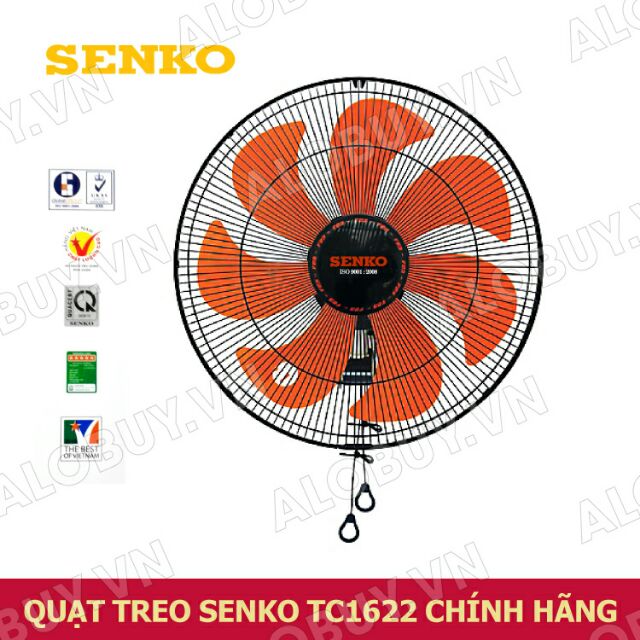 QUẠT TREO SENKO TC1622 MÀU ĐEN CAM