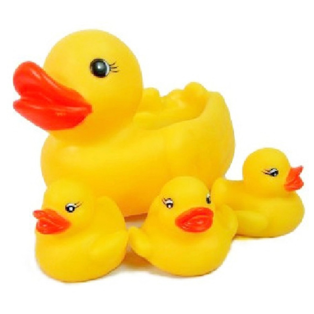 Bộ 4 Vịt Đồ Chơi Bằng Nhựa Cho Bé