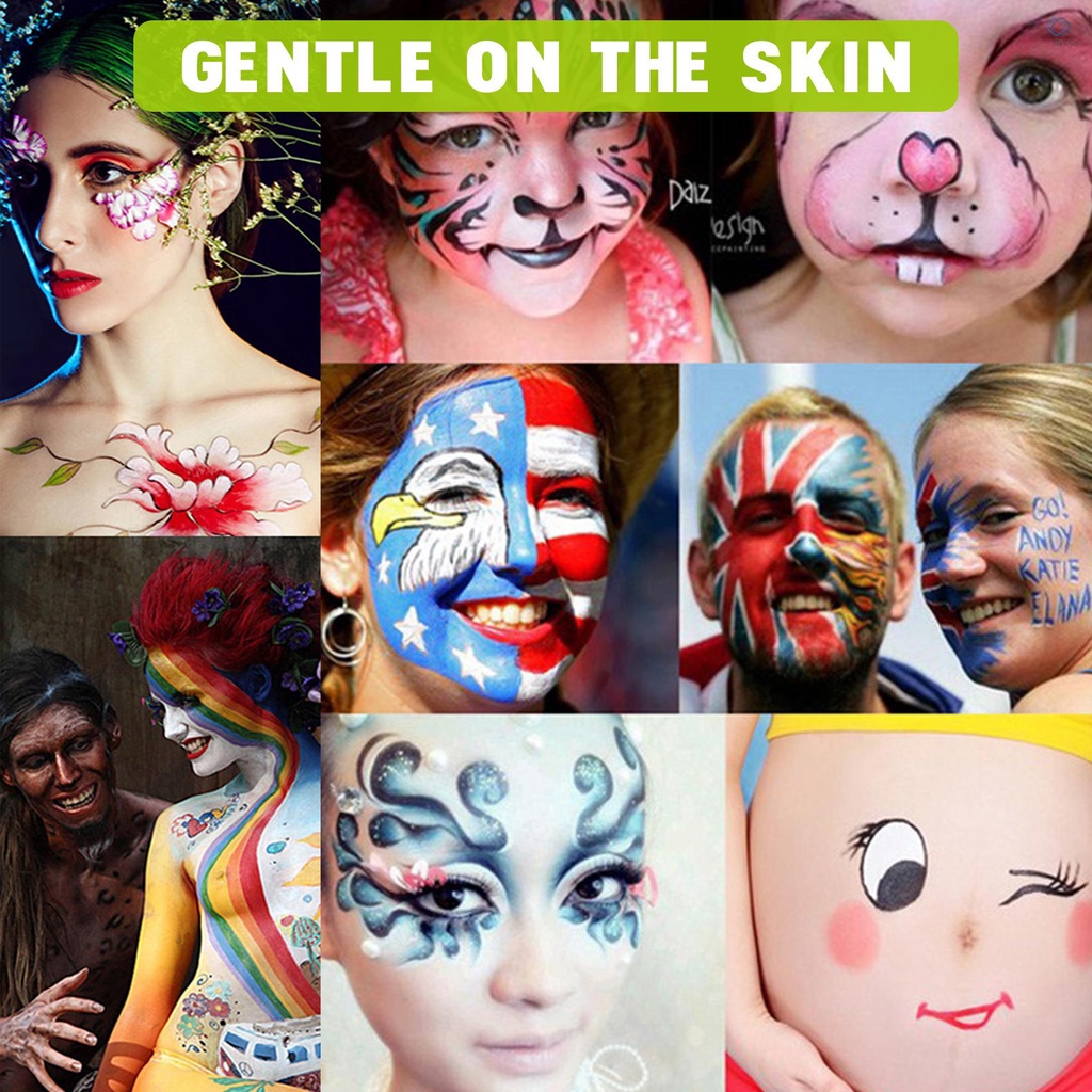 Bảng 12 màu sơn dầu thân thiện với da với 1 bảng màu kèm 4 cọ trang điểm
 | BigBuy360 - bigbuy360.vn