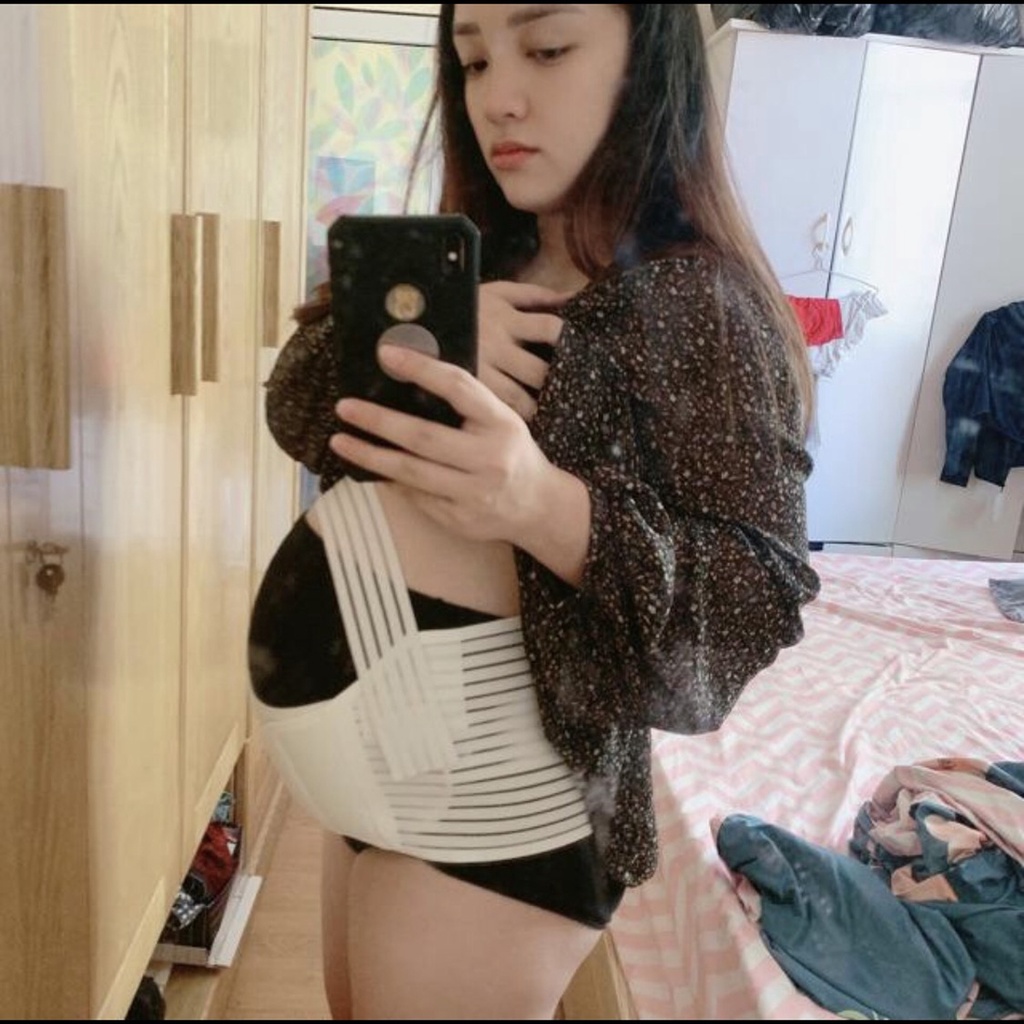 Đai Đỡ Bụng Bầu Cho Mẹ Bầu Chọn Size – Đai Nâng Đỡ Bụng Trước Khi Sinh - Màu Trắng – Làm Gen Nịt Bụng Sau Sinh Cao Cấp