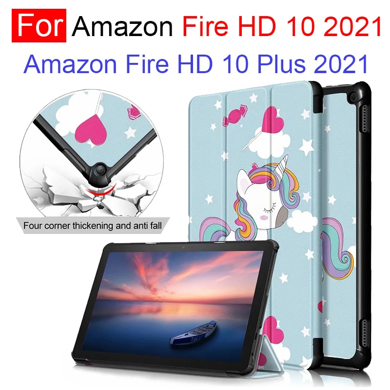 Bao Da Nắp Gập Cho Máy Tính Bảng Amazon Fire Hd 10 2021 Fire Hd 10 Plus 2021