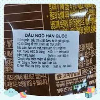 Dầu ngô ( dầu bắp) hàn quốc 900ml