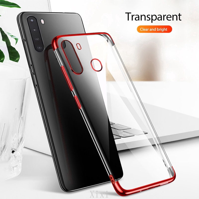 Phone Case For OPPO Find X2 Reno 4 3 2F 2Z 2 10x Room Clear Transparent Bumper TPU Silicone Shockproof Plating Case