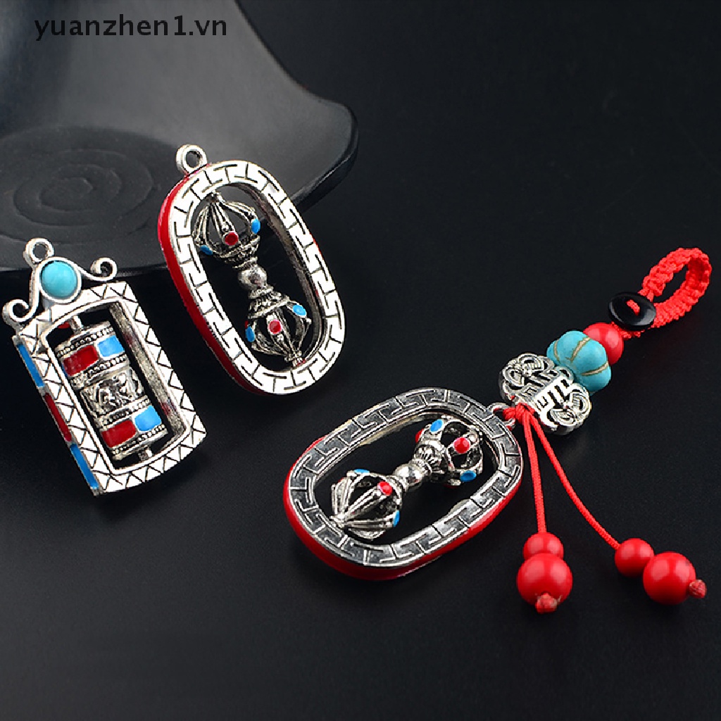 Móc Khóa Cầu Nguyện Phong Cách Phật Giáo Tây Tạng