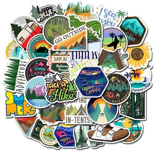 Set 50 miếng dán sticker Go outside