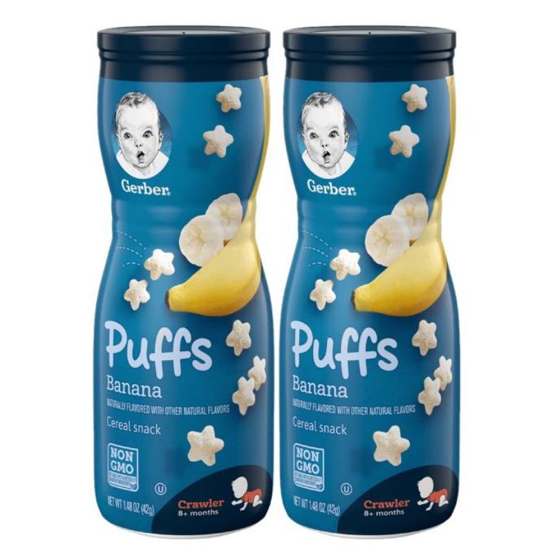 Bánh ăn dặm hình sao Gerber mỹ hộp 42g,8m+