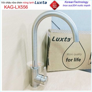 Vòi rửa chén bát KAG-LX556, Vòi Luxta nóng lạnh inox SUS304,  vòi bếp nóng lạnh chậu rửa chén KAG-LX556