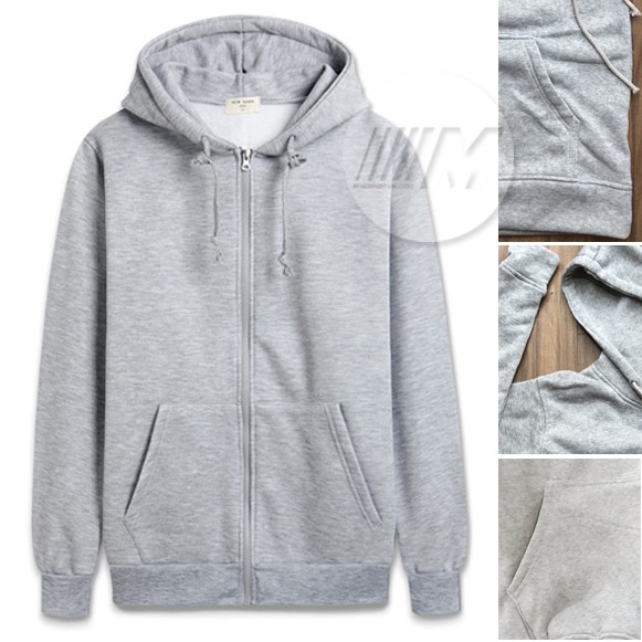 Áo khoác nỉ áo hoodie trơn khóa zip nam nữ chất nỉ bông mềm mịn dáng rộng thoải mái