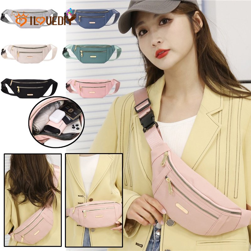 Túi Đeo Chéo Ngực / Thắt Lưng Nhiều Ngăn Bằng Vải Oxford Chống Nước Thời Trang Cho Nữ