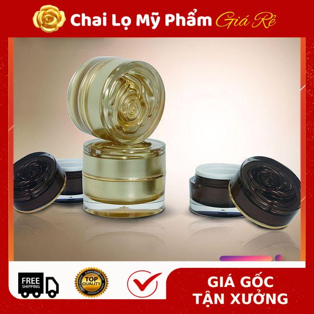 Hủ Đựng Kem ❤ RẺ VÔ ĐỊCH ❤ Hũ chiết mỹ phẩm hoa hồng 5g,10g,20g đựng kem face, phụ kiện du lịch