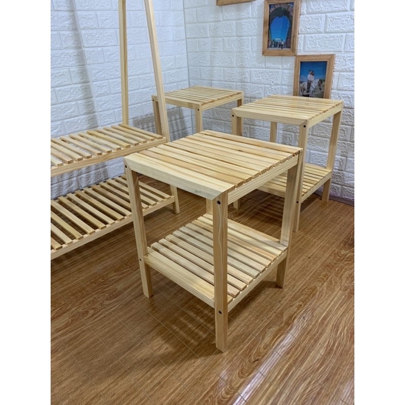 kệ đầu giường gỗ thông giá rẻ / vuông 35 cao 50