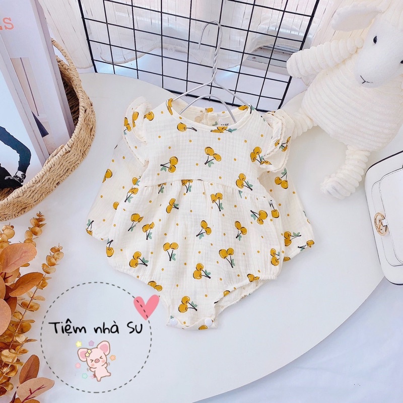 Body cho bé gái chất liệu Xô Muslin bảng màu Hàn Quốc cực đáng yêu (07 - 15kg)