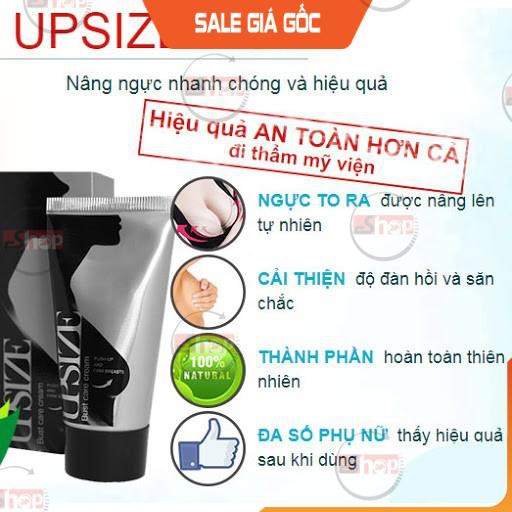 Kem Nở Ngực UPSIZE [Hàng Chính AUTH] - Kem Massage Tăng Kích Thước ngực Upsize AN TOÀN & HIỆU QUẢ NHANH (Loại mới nhất)