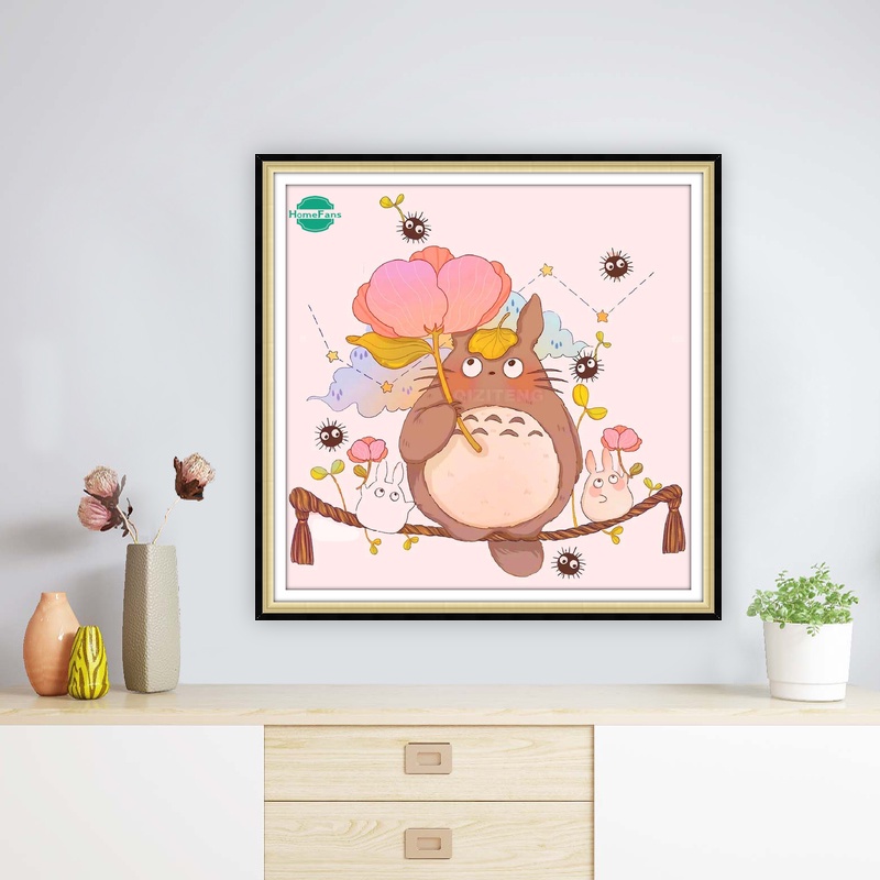 Tranh Đính Đá 5D Họa Tiết Hoạt Hình Dễ Thương Độc Đáo Dùng Trang Trí DIY