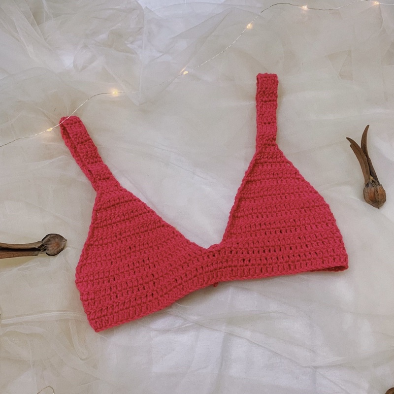 Bra Len Móc Chọn Màu - Bikini Len - Bralette Xinh Xắn - xanhlanhes