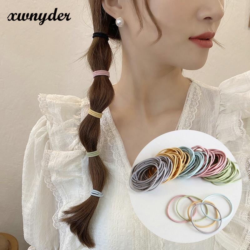 Dây Cột Tóc Scrunchies Co Giãn Nhiều Màu Xinh Xắn Thời Trang Cho Nữ