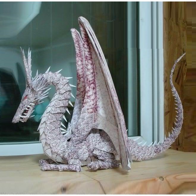 Đồ chơi Cắt dán Giấy 3D Mô hình Western Earth Dragon - Tales from Earthsea