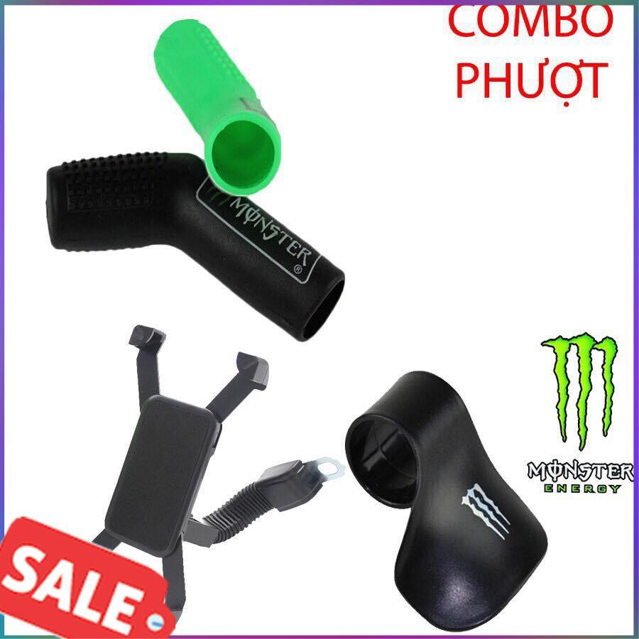 COMBO PHƯỢT 1 ( TRỢ LỰC TAY GA + BỌC CHÂN CÔN + GIÁ ĐỠ ĐIỆN THOẠI )