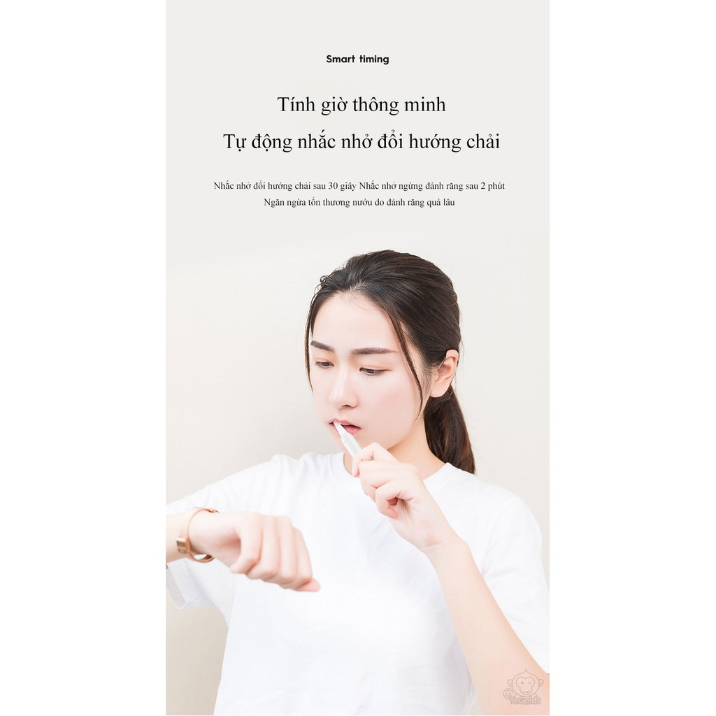 Bàn chải đánh răng điện sóng âm pin sạc Level 5 Nursing PH-201 - HanruiOffical