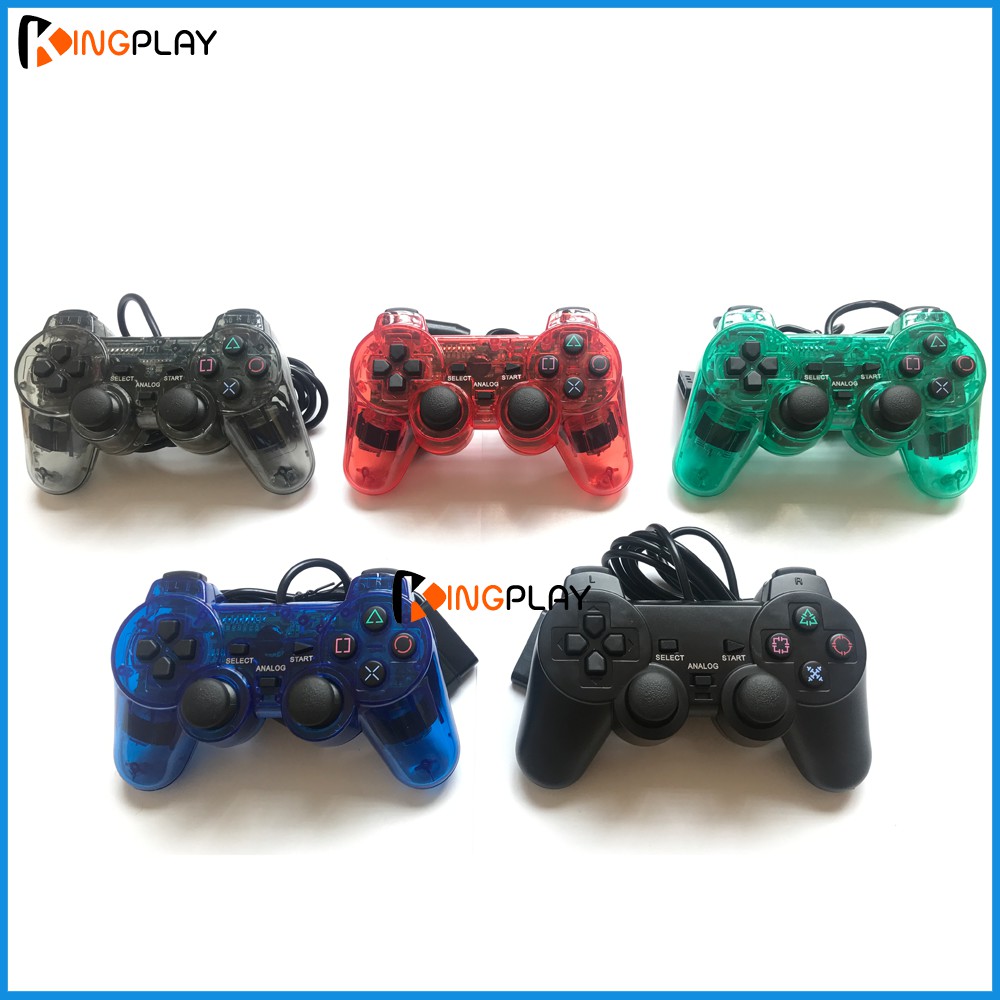 Tay cầm PS2 có dây Multicolor - Cổng chuyển đối USB - Tay cầm chơi game PC, Laptop, PS2 chơi Pes FO4 tối ưu