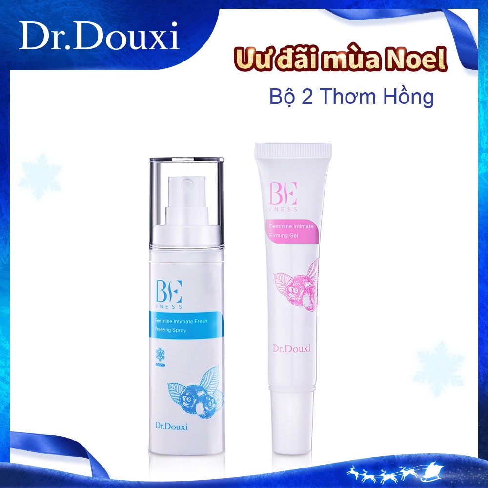 Set 2 Dr.Douxi Chăm sóc cá nhân- Xịt thơm kháng khuẩn dưỡng ẩm phụ khoa + Gel Dưỡng Hồng Se Khít vùng kín .