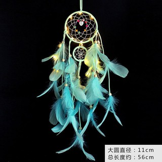 💥(RẺ VÔ ĐỊCH) Dreamcatcher Đính Lông Vũ Trang Trí ( Có đèn Led phát sáng)