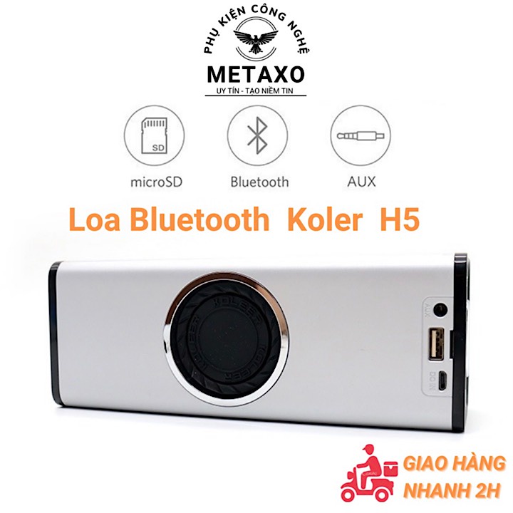Loa Bluetooth Koleer H5,hàng chính hãng Koleer tính năng Stereo, âm thanh cực, âm bass cực đỉnh Bảo hành 12 Tháng
