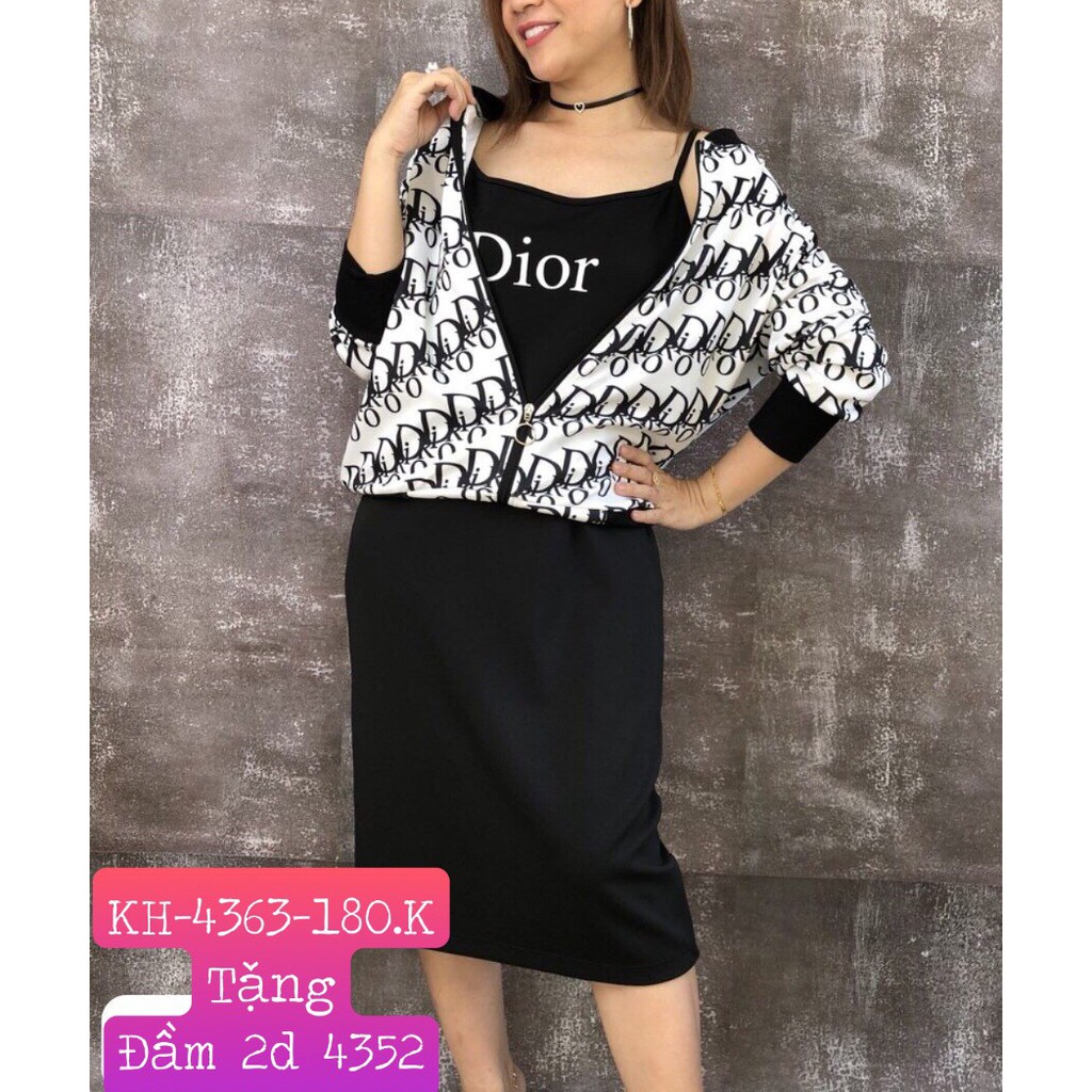 4363- 4353-Trắng Khoác BIG SIZE hoạt tiết D.I.O.R - SN<130 | BigBuy360 - bigbuy360.vn