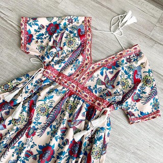 đầm maxi thổ cẩm