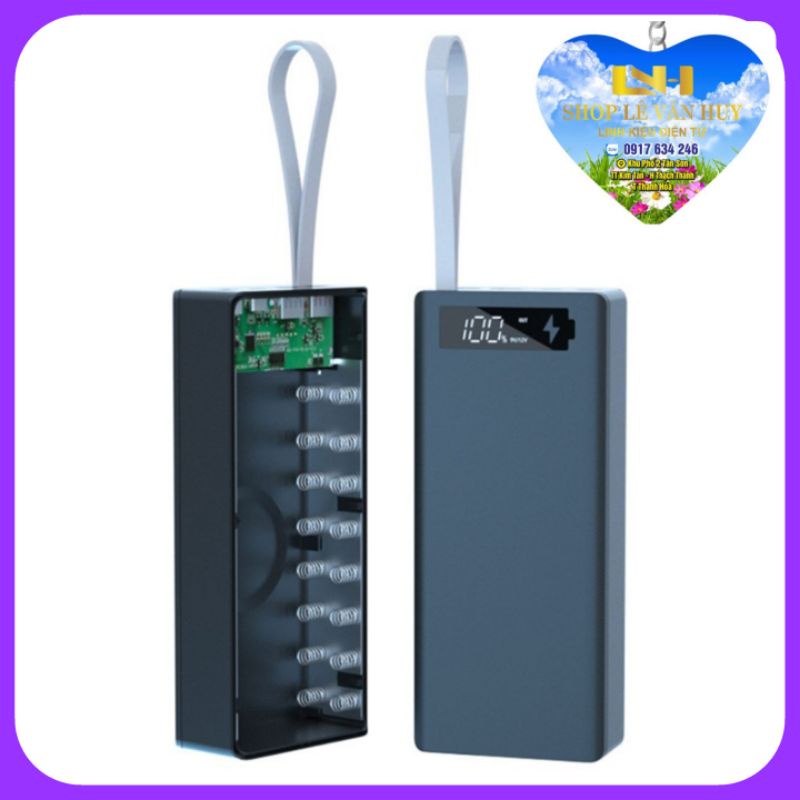 Box sạc dự phòng nhanh 16 cell 18650