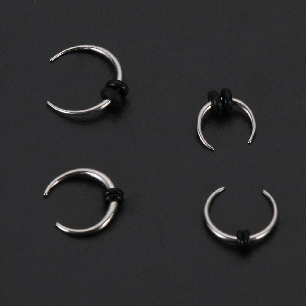 Nhẫn Đeo Mũi 16G Nhiều Màu Sắc Màu Đen Phong Cách Punk