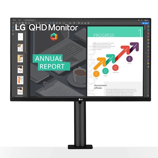 Màn Hình Máy Tính LG QHD 27'' IPS sRGB over 99% HDR USB Type-C Ergo stand 27QN880-B - Hàng Chính Hãng