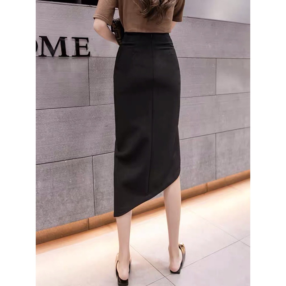 [Quà tặng là dây buộc tóc shop tặng nha] Chân váy dài công sở nhún eo dấu bụng phong cách quý phái, Chân váy midi MS10 | BigBuy360 - bigbuy360.vn