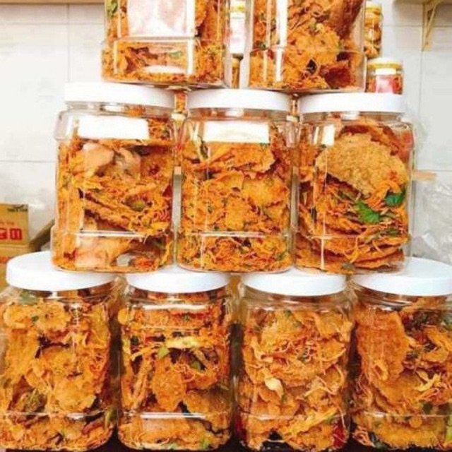 [Mã 156FMCGSALE hoàn 8% đơn 500K] 1kg 3 HŨ CƠM CHÁY LẮC KHÔ GÀ LÁ CHANH🌶