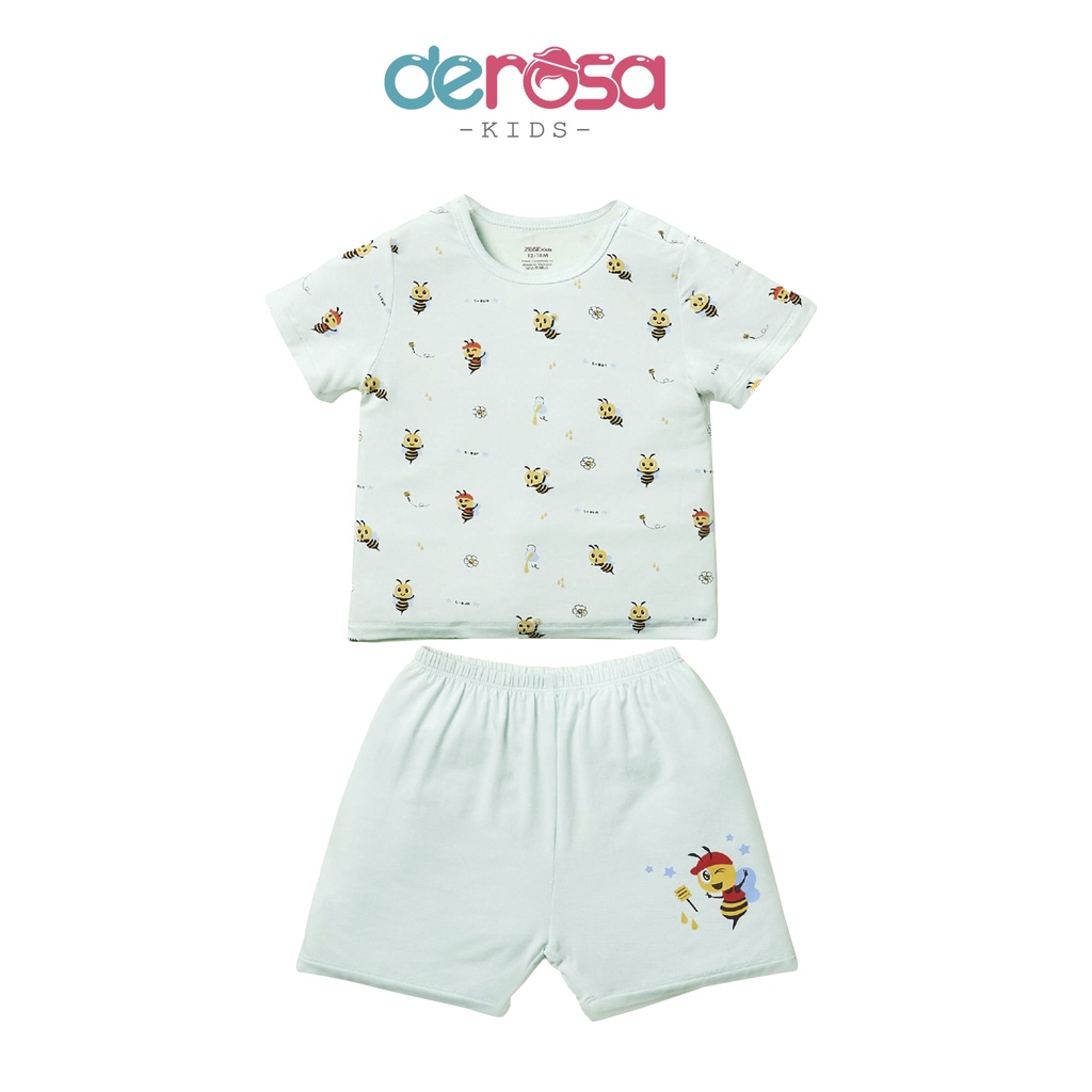 Bộ quần áo cho bé DEROSA KIDS đồ bộ cộc tay bé trai | 6-24M | 070-424