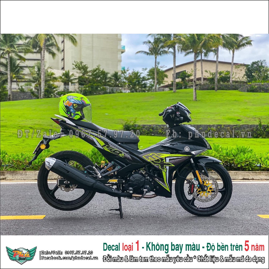 Tem rời Exciter 150 vàng đen Ex (2)
