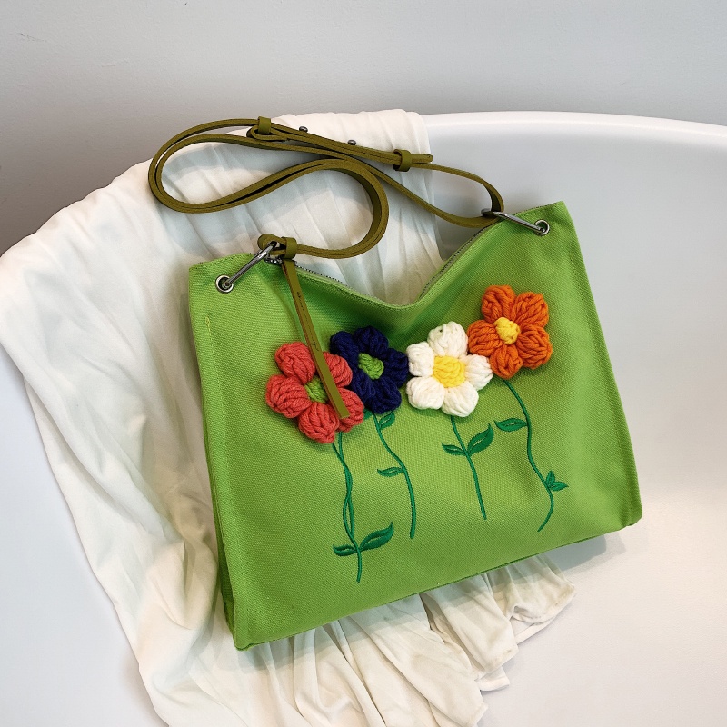 Túi Tote Đeo Vai Bằng Vải Bạt Sức Chứa Lớn 2022 Mới Mùa Hè Cho Nữ Sinh