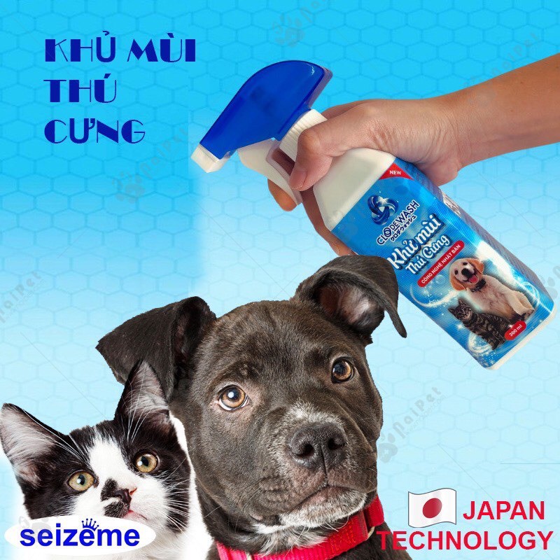 Xịt Khử Mùi Cho Chó Mèo Đa Năng Clodewash Nhật Bản 300ml