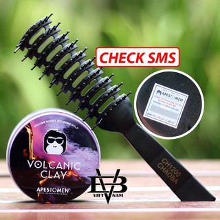 [CHÍNH HÃNG TEM SMS] Sáp Vuốt Tóc Apestomen Volcanic Clay 2019 - Wax Volcanic Clay V4 Nắp Nhôm 80ml + Tặng Lược Chaoba