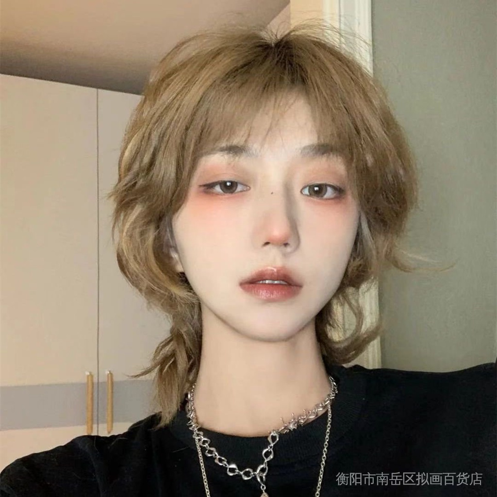 Bộ Tóc Giả Ngắn Xù Tự Nhiên Có Đuôi Sói Phong Cách Lolita Sống Động Như Thật Cho Nam / Nữ