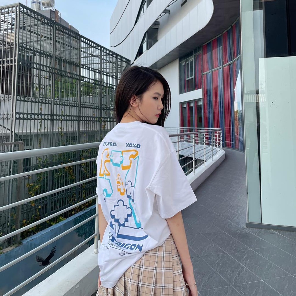 Áo thun Nowsaigon Puzzle - Áo thun oversize nam nữ AL82