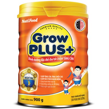 Sữa bột Grow Plus Cam Nuti Cho Bé Chậm Tăng Cân 900g