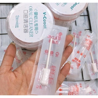 Hộp Vcool 30 rơ lưỡi que tiện dụng vệ sinh miệng cho bé
