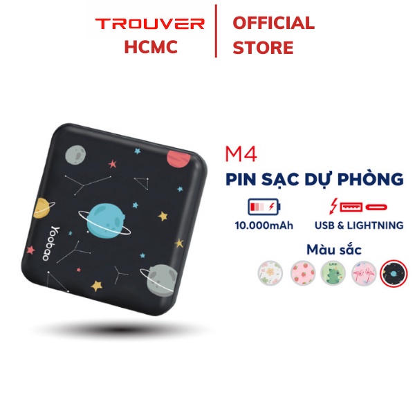 Pin Sạc Dự Phòng M4 Mini 10000mAh, LC6 Pro 20000mah công nghệ sạc nhanh 3.0, Siêu nhẹ, sạc iPhone, iPad Hàng Chính Hãng