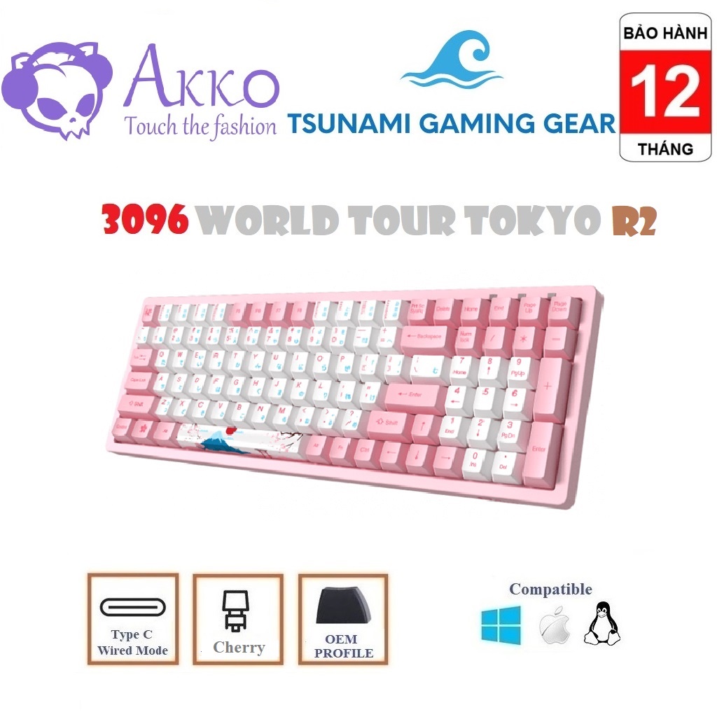 Bàn phím cơ Akko World Tour Tokyo 3087/ AKKO 3096 World Tour Tokyo R2