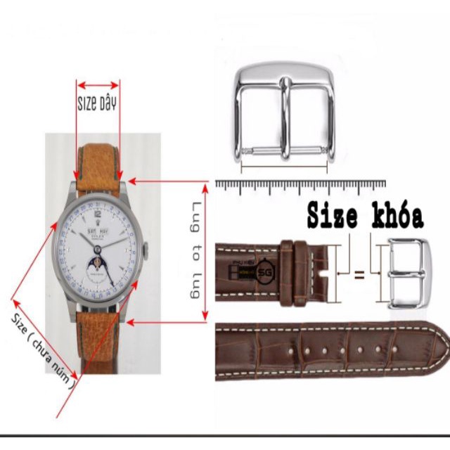 Khoá Bướm Đồng Hồ Dây Kim Loại Đủ Size 12mm 14mm 16mm 18mm 20mm 22mm 24mm
