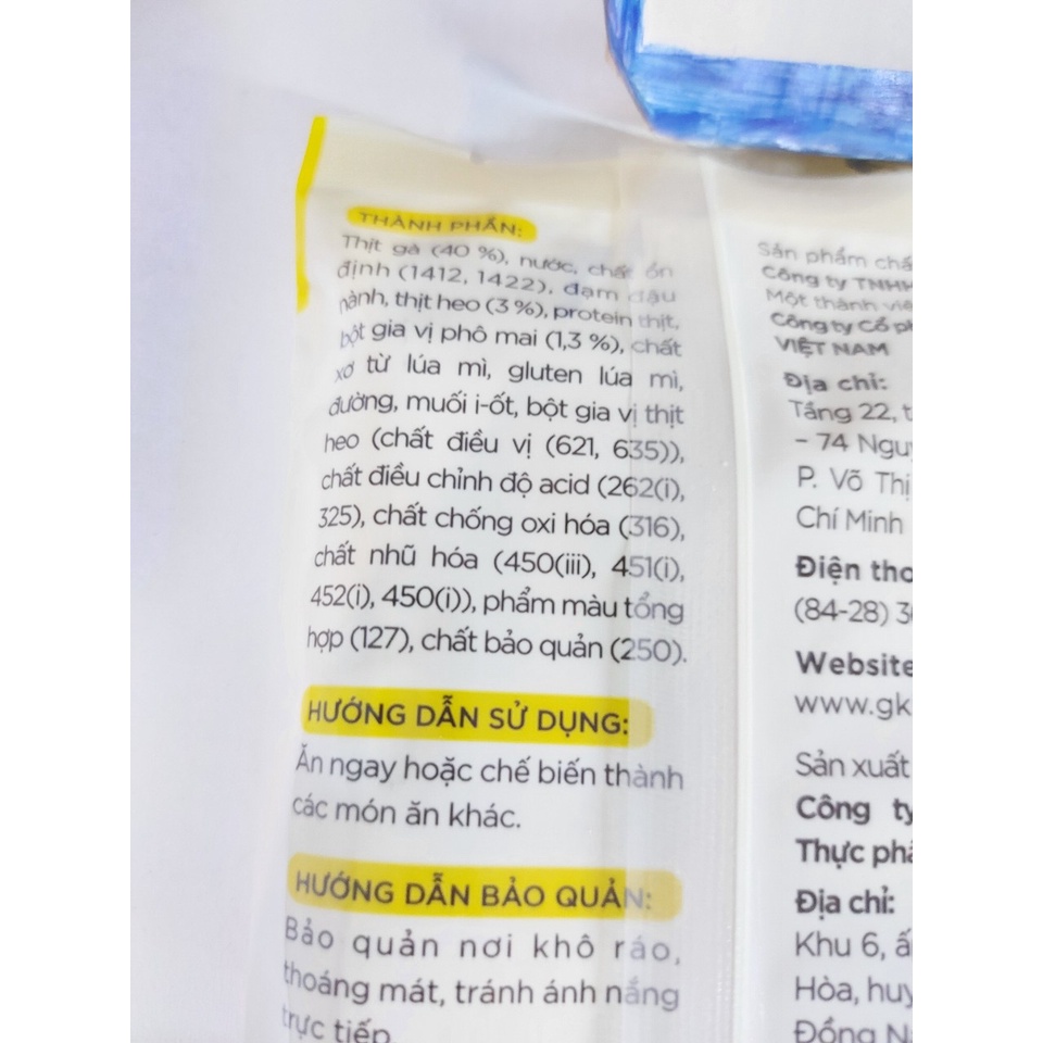 Combo 2 Bịch Xúc Xích Vị Phô Mai , BBQ WYN 2 x 100 g